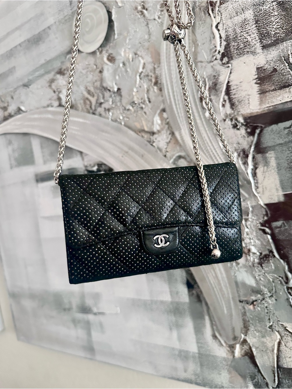 CHANEL Classic Flap Clutch Wallet with Chain